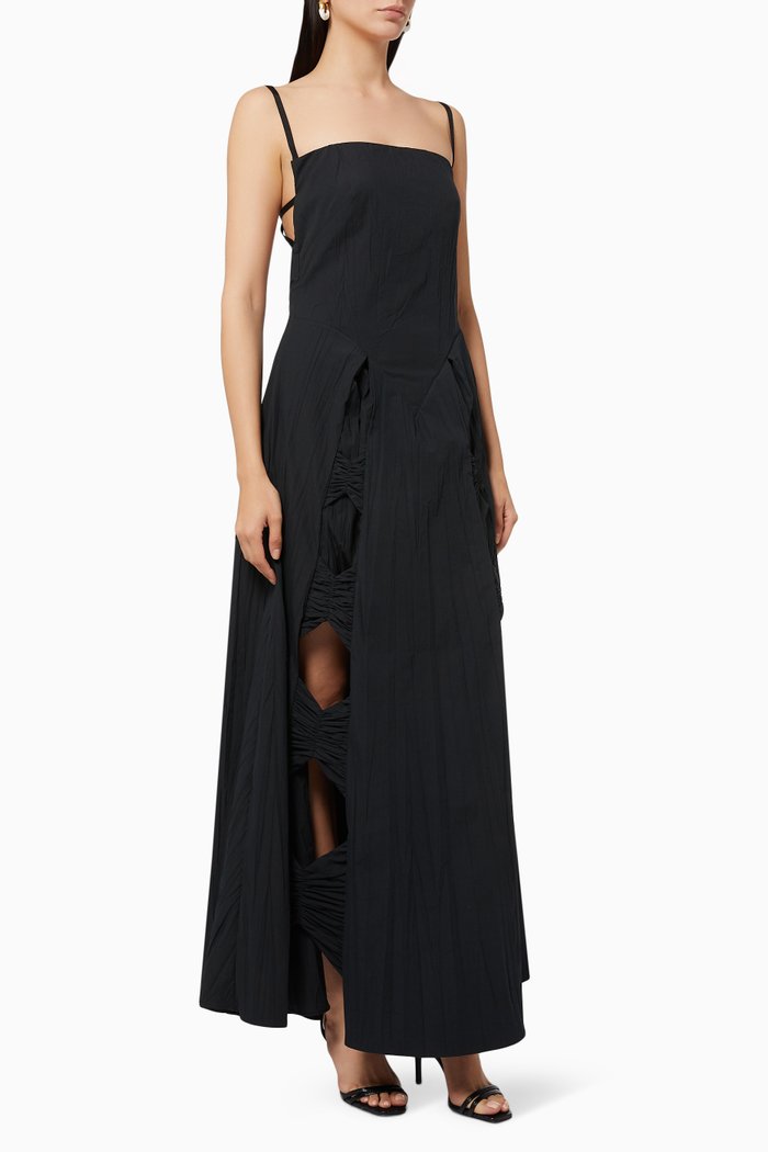 

Camilla Cut-out Midi Dress, Black