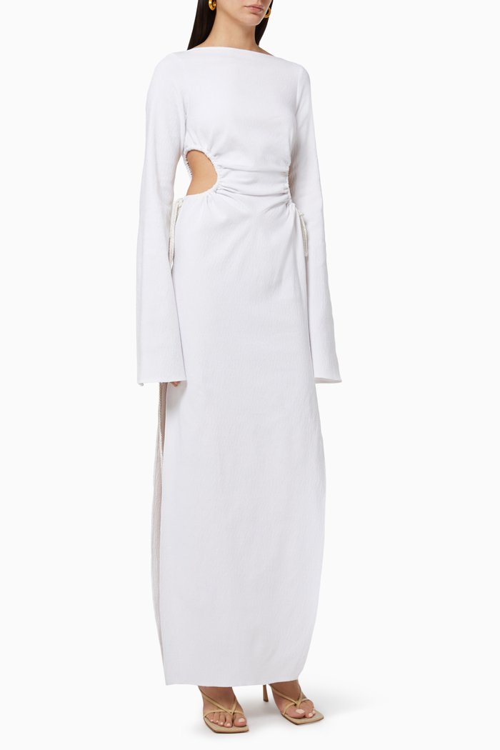 

Cadeau Tardif Cut-out Gown, White