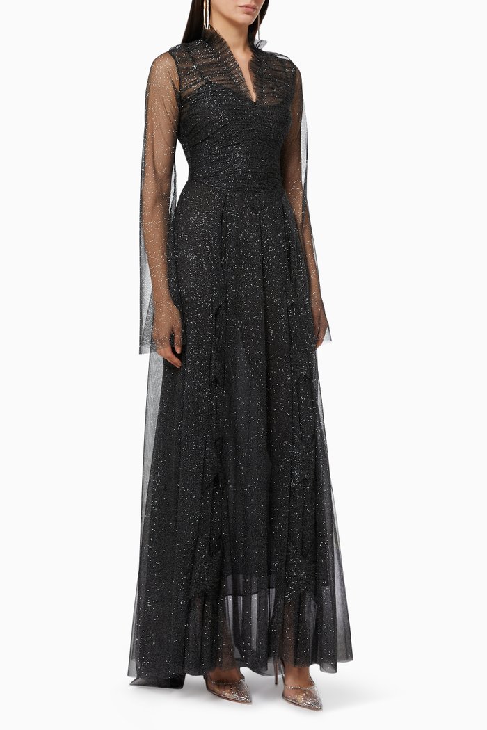 Tiffany Cut-out Gown, Black