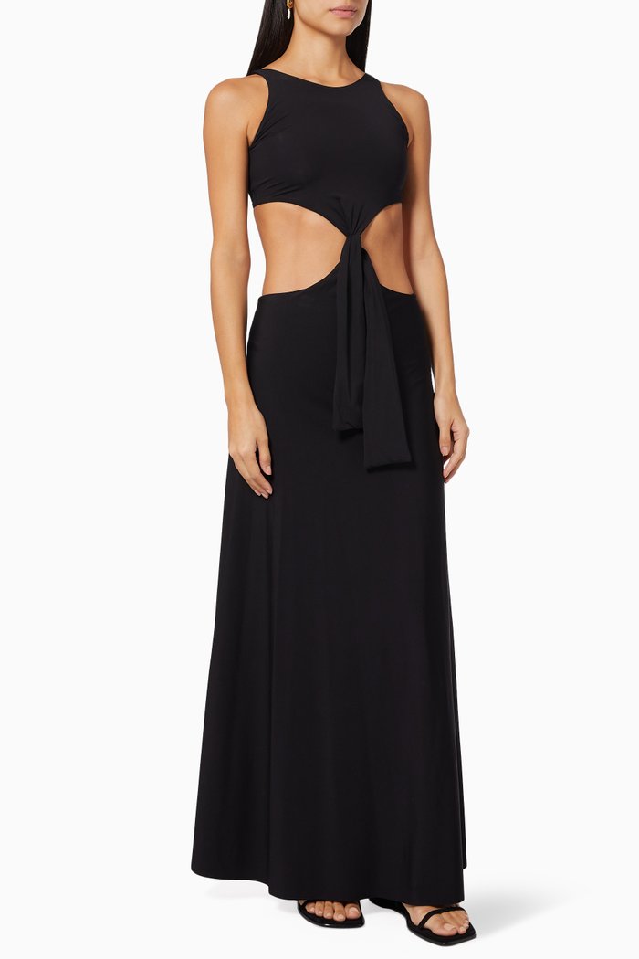 

Etale Cut Out Dress in Lycra, Black