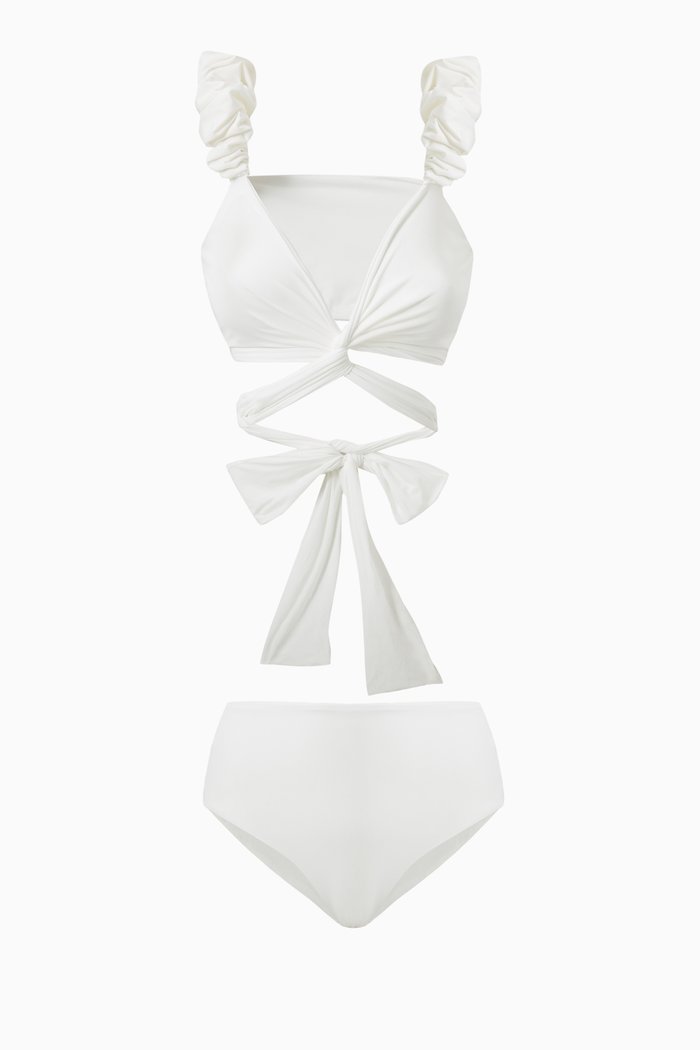 

Duna Bikini Set in Lycra, White