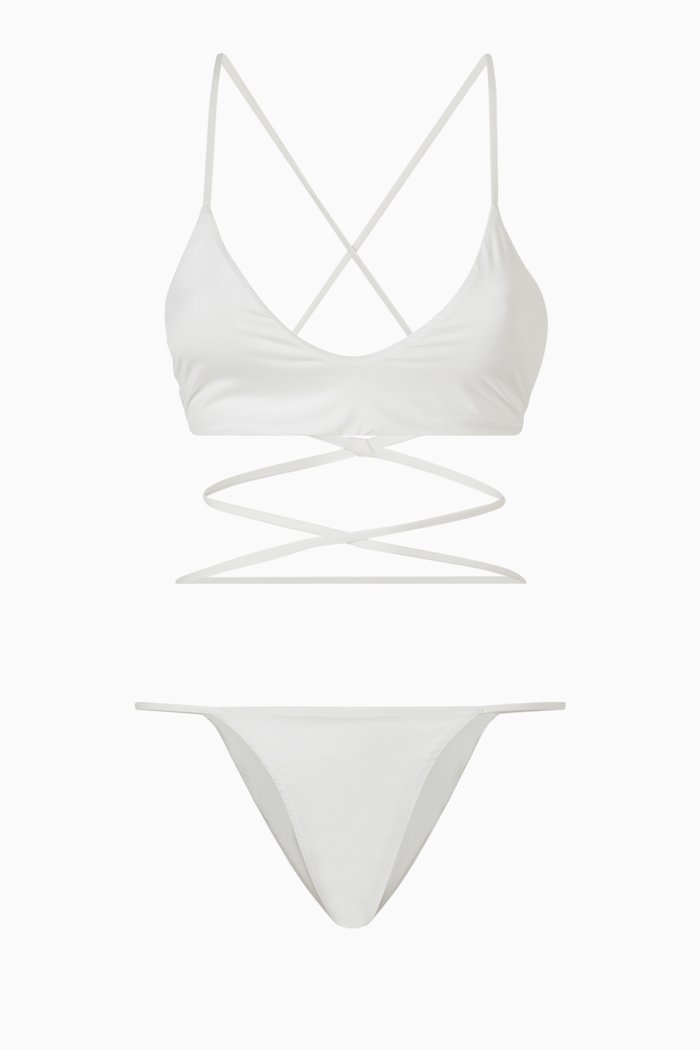 

Estela Bikini Set in Lycra, White