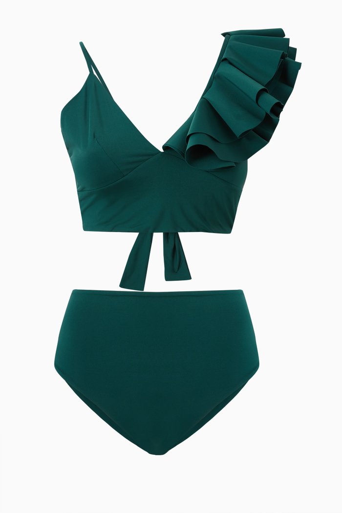 

Orilla Bikini Set in Lycra, Green