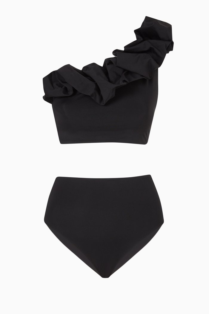 Merly Bikini Set in Lycra, Black
