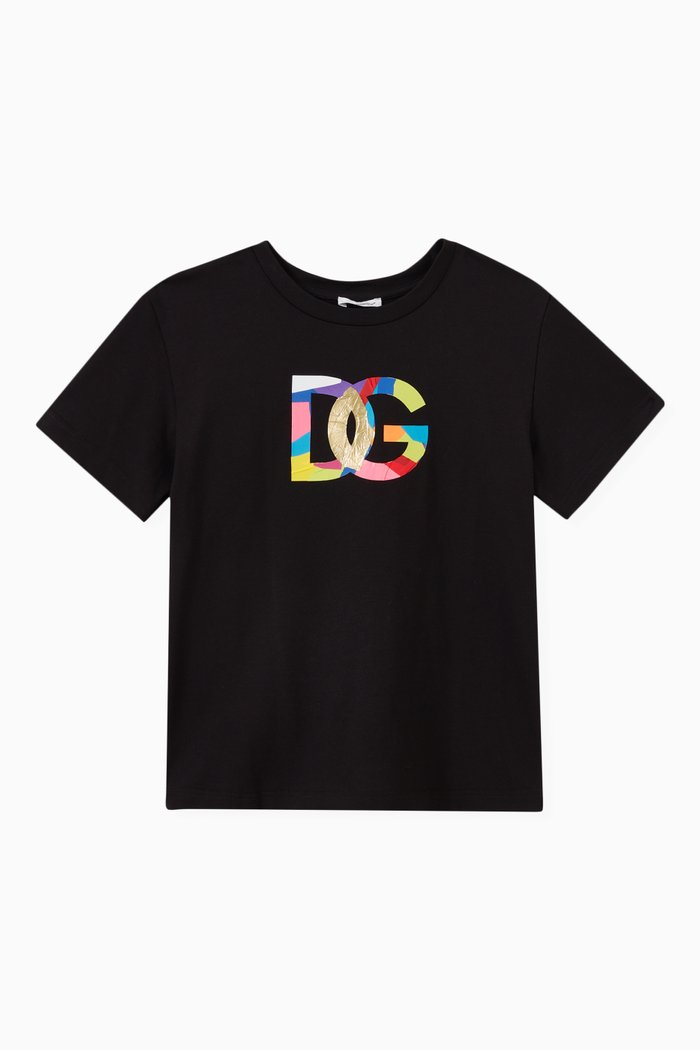

Multicolour Logo Print T-Shirt, Black