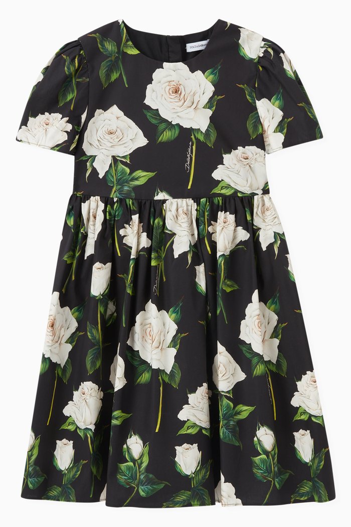 

Midi Dress in Cotton, Black