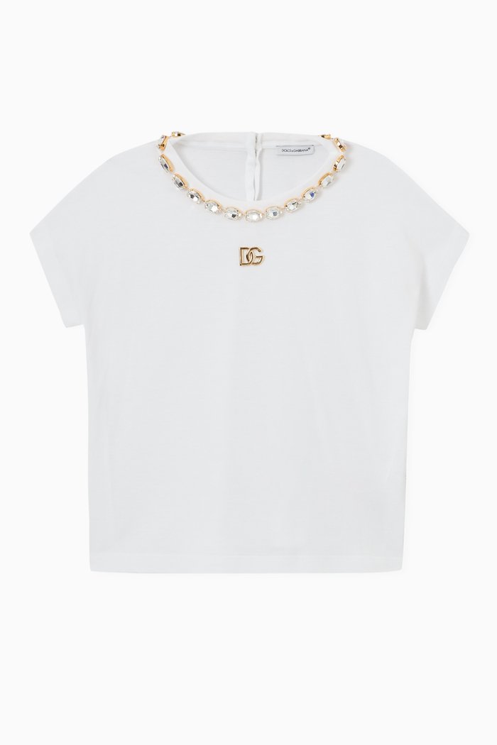 

Crystal Logo T-shirt in Cotton, White