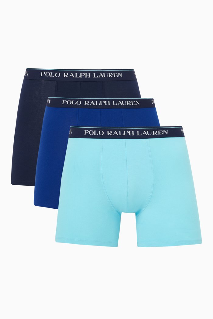 

Classic Logo Boxer Briefs in Stretch Cotton, Set of 3, Multicolour