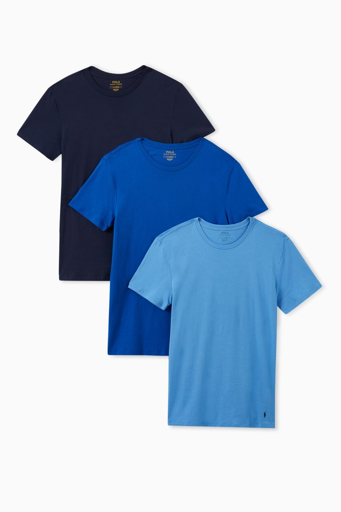 

Crewneck T-shirt in Cotton Jersey, Set of 3, Multicolour