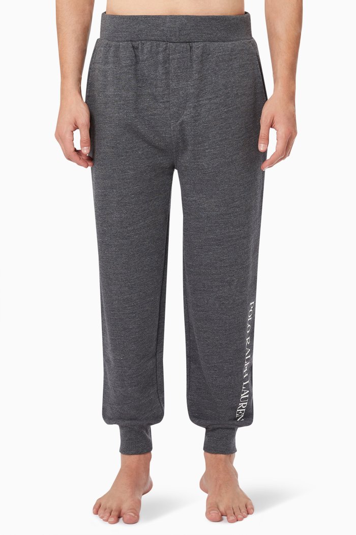 

Sleep Joggers in Cotton Jersey, Grey