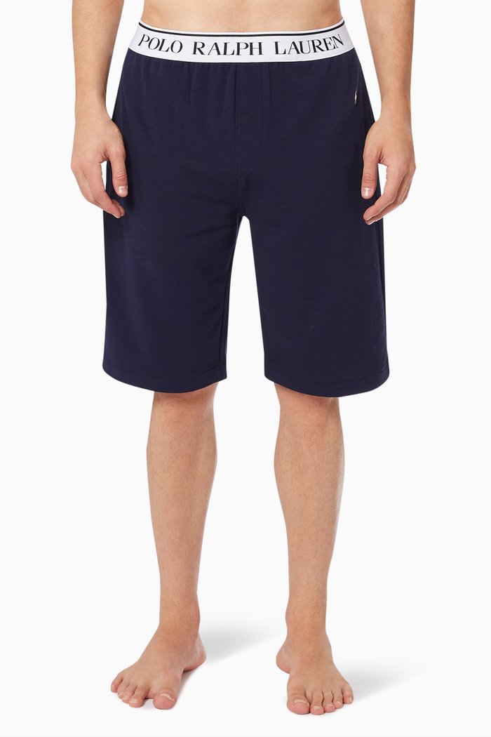 

Sleep Slim Shorts in Cotton-blend Jersey, Blue