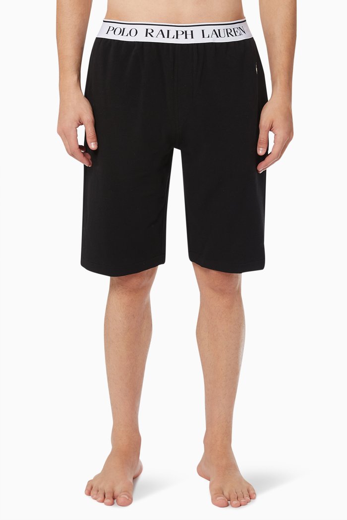 

Sleep Slim Shorts in Cotton-blend Jersey, Black
