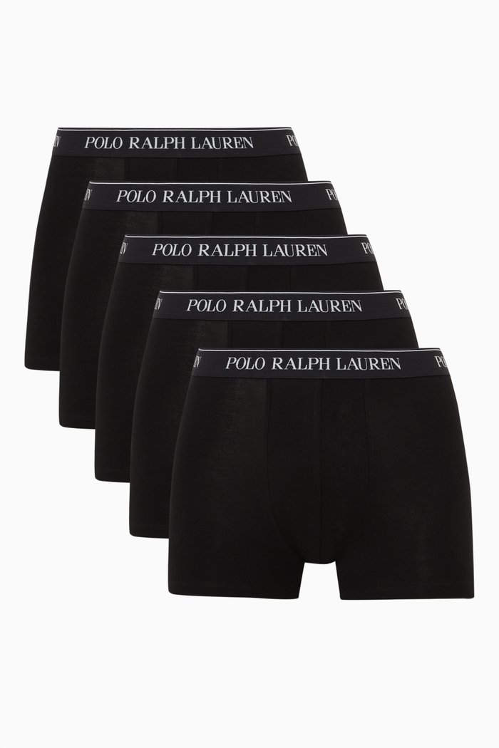 

Classic Logo Trunks in Stretch Cotton, Set of 5, Multicolour