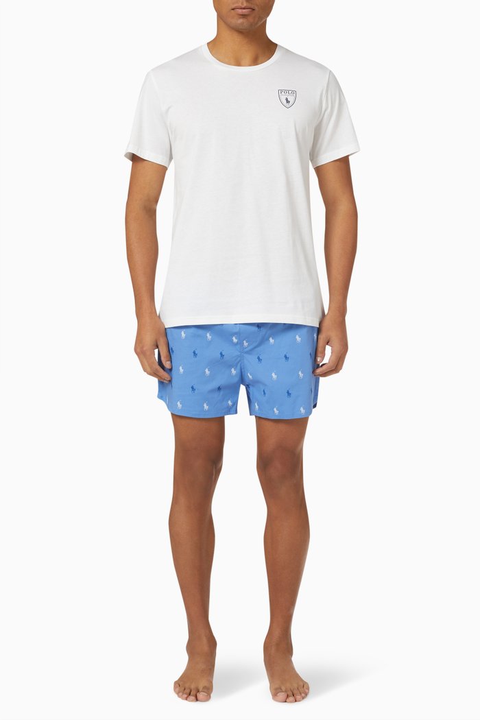 

Pyjama Shorts Set in Cotton Jersey, Multicolour