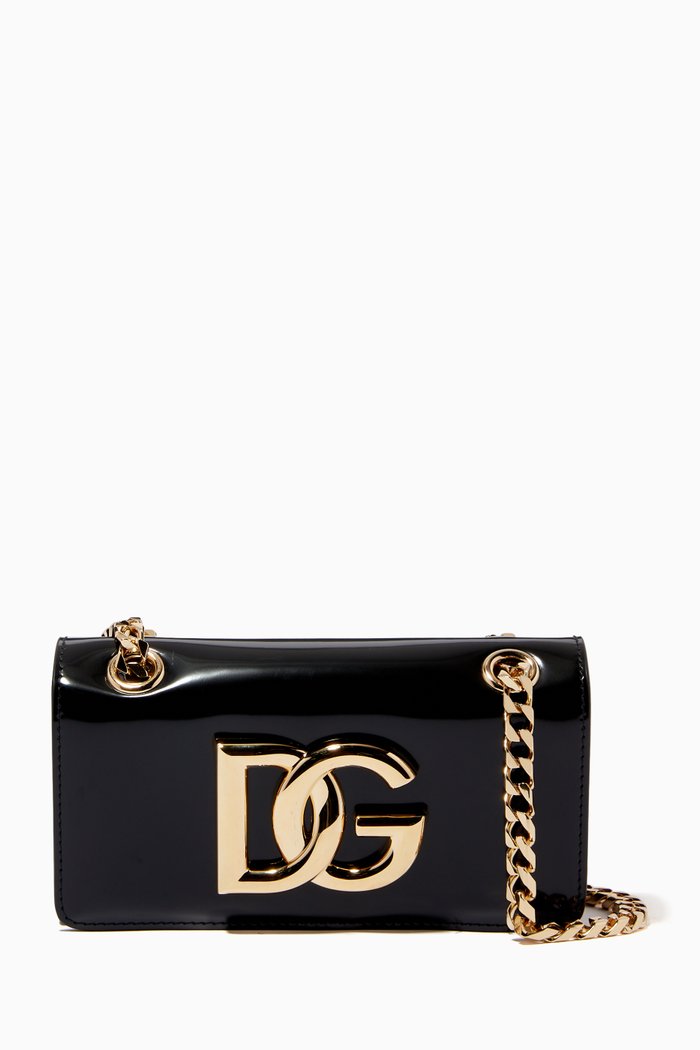 

3.5 Phone Bag in Polished Calfskin, Black
