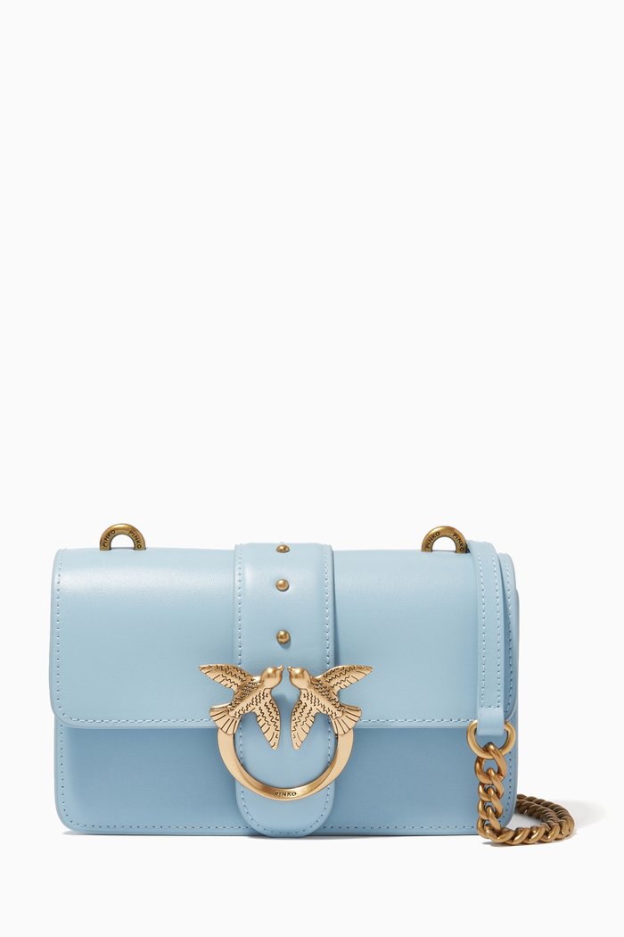 

Mini Love Icon Simply Crossbody Bag in Leather, Black