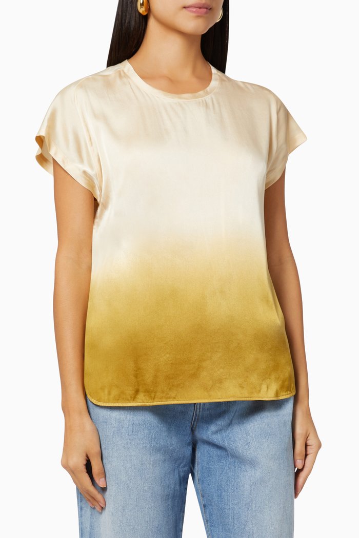 

Farida Blouse in Silk, Neutral