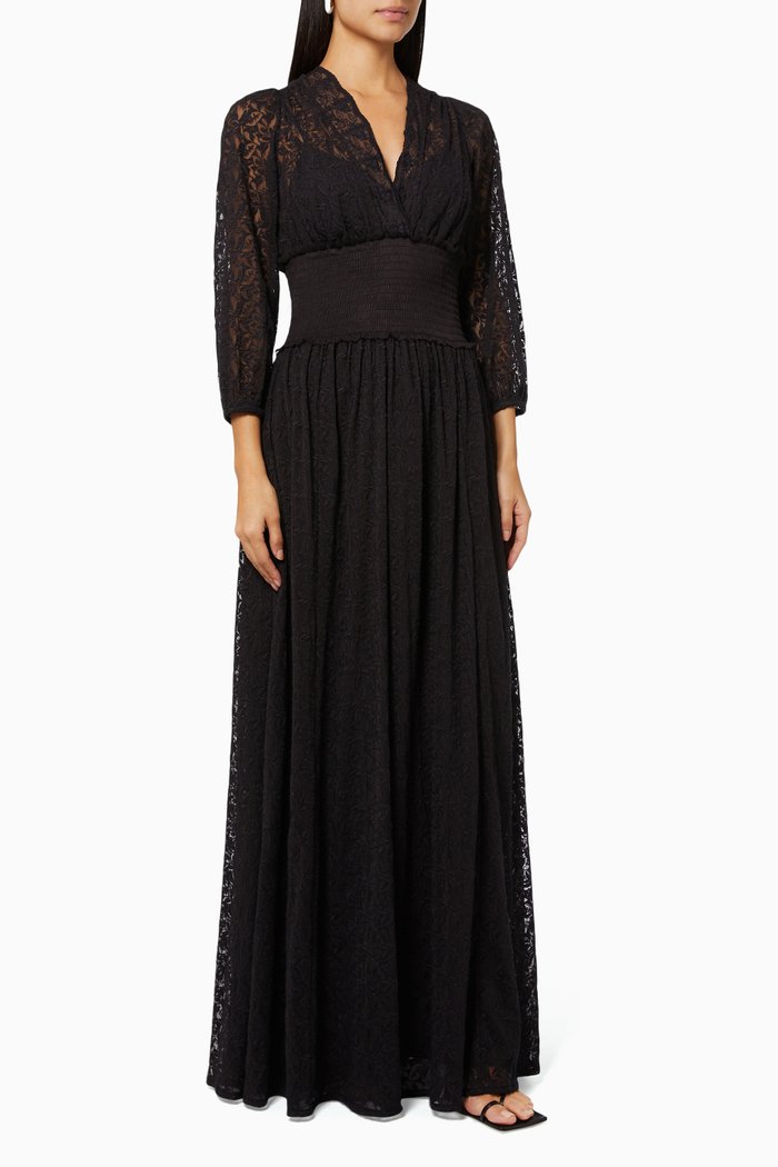 

Linetta Dress in Lace, Black