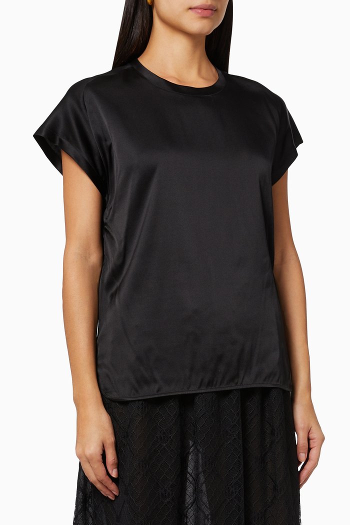 Farida Blouse in Silk, Black