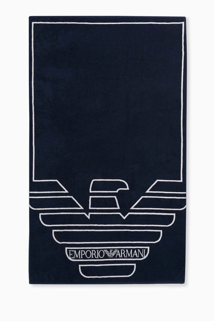 

EA Eagle Bath Towel in Cotton, Blue