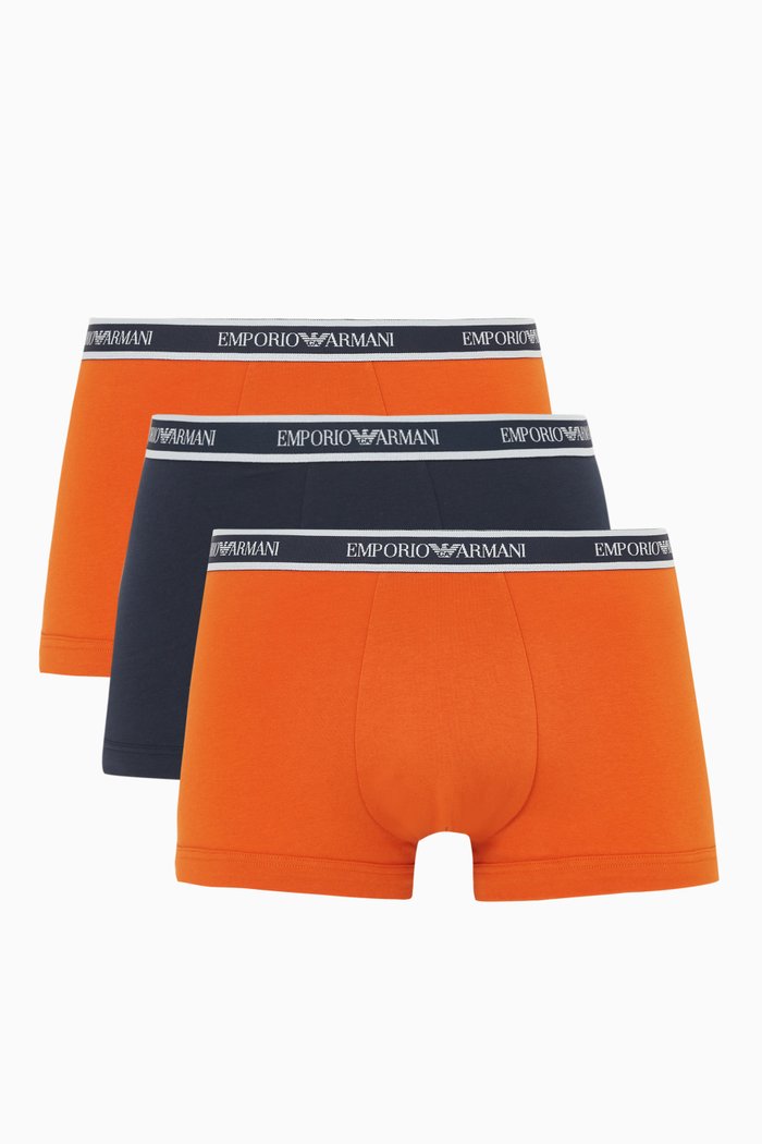 

EA Logo Tape Trunks in Stretch Jersey, Set of 2, Multicolour