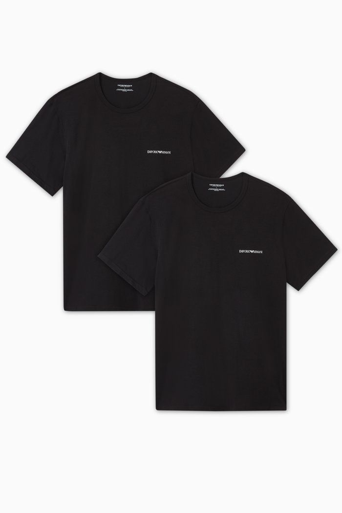 

EA Logo T-shirt in Jersey, Set of 2, Black