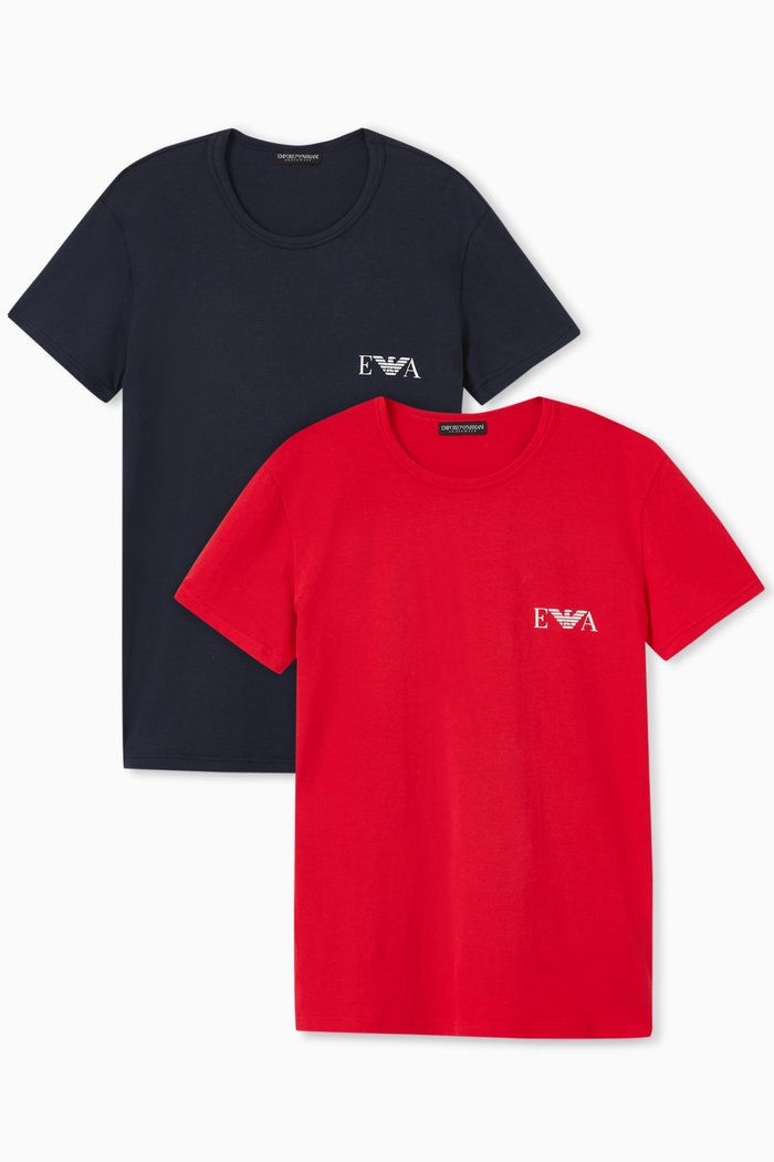

EA Logo T-shirt in Jersey, Set of 2, Multicolour