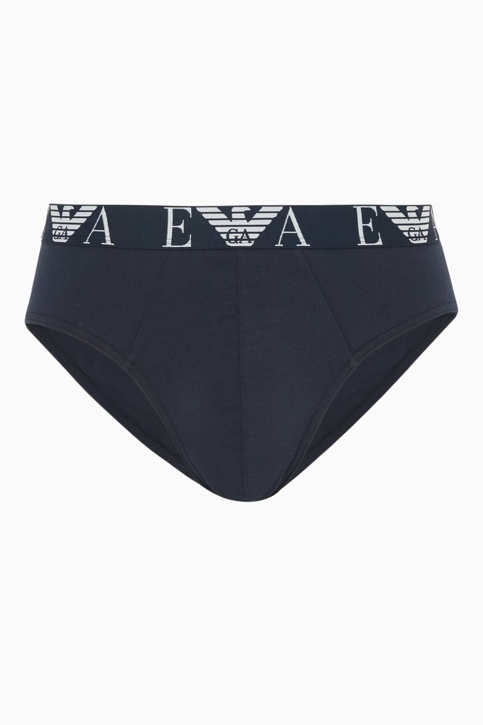 

EA Logo Tape Trunks in Stretch Jersey, Set of 3, Multicolour