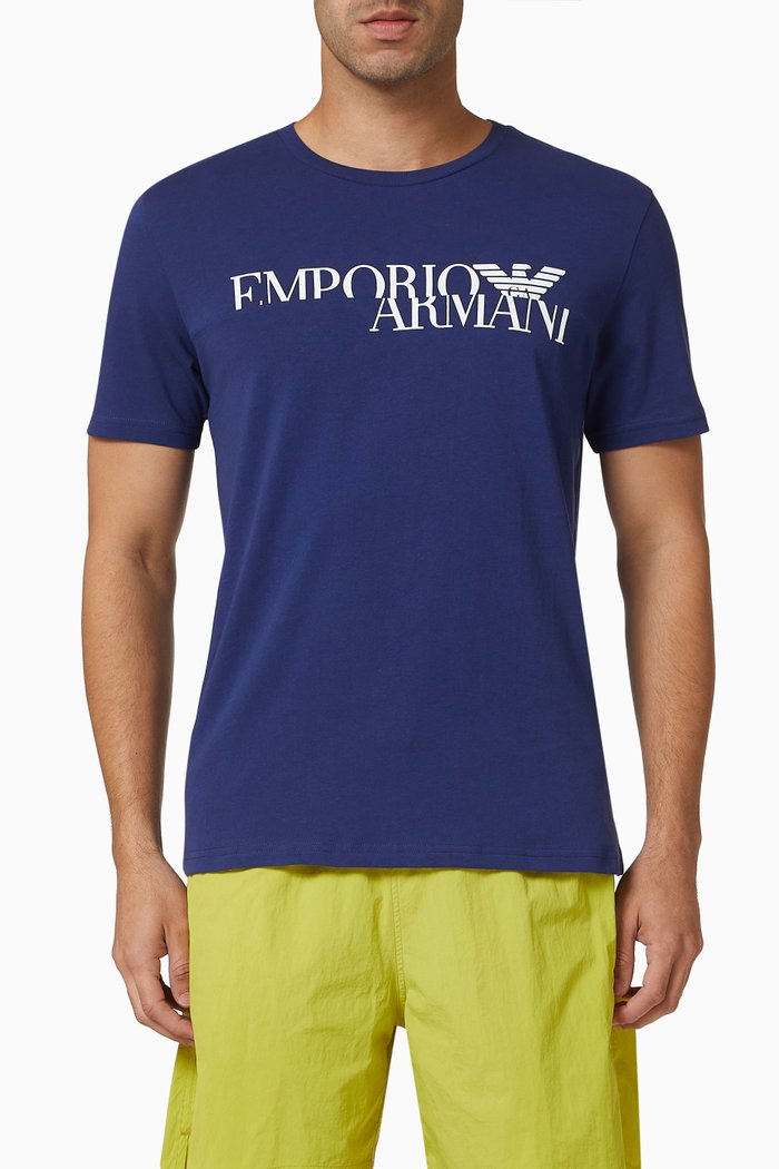 

Logo T-shirt in Cotton Jersey, Blue