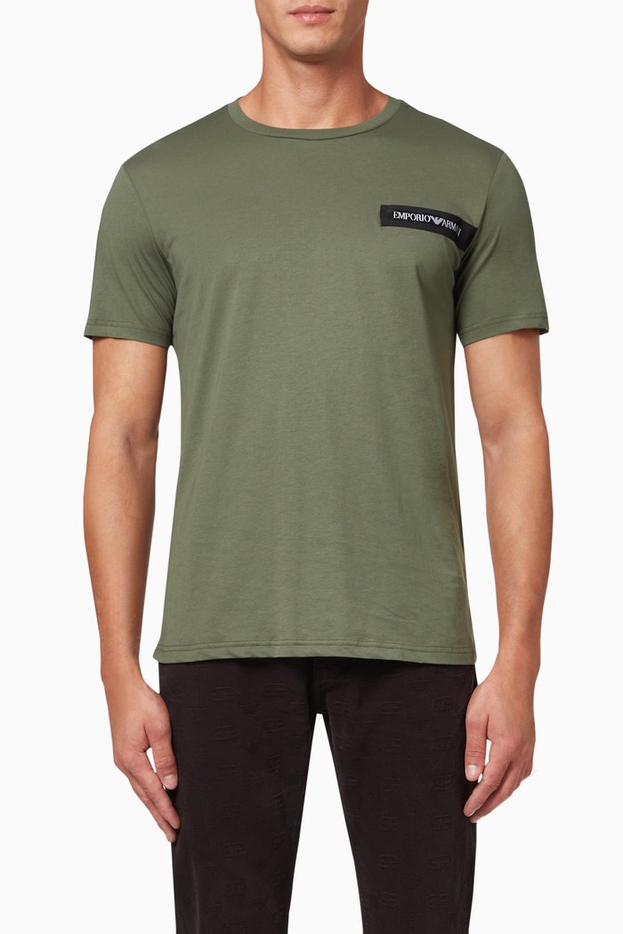 

T-shirt in Cotton Jersey, Green
