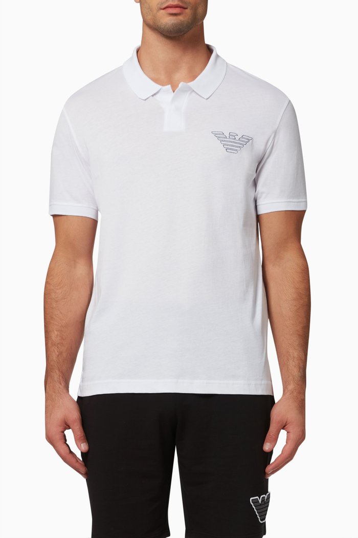 

Polo Shirt in Cotton Piqué, White