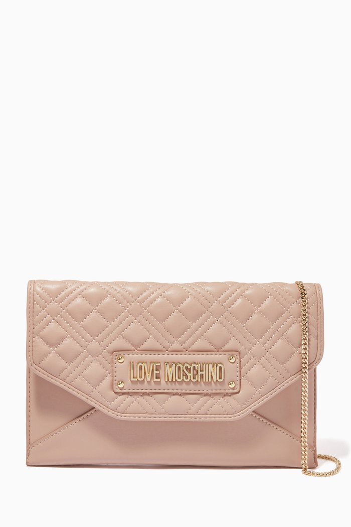 

Logo Bag in Quilted Faux Leather, Neutral