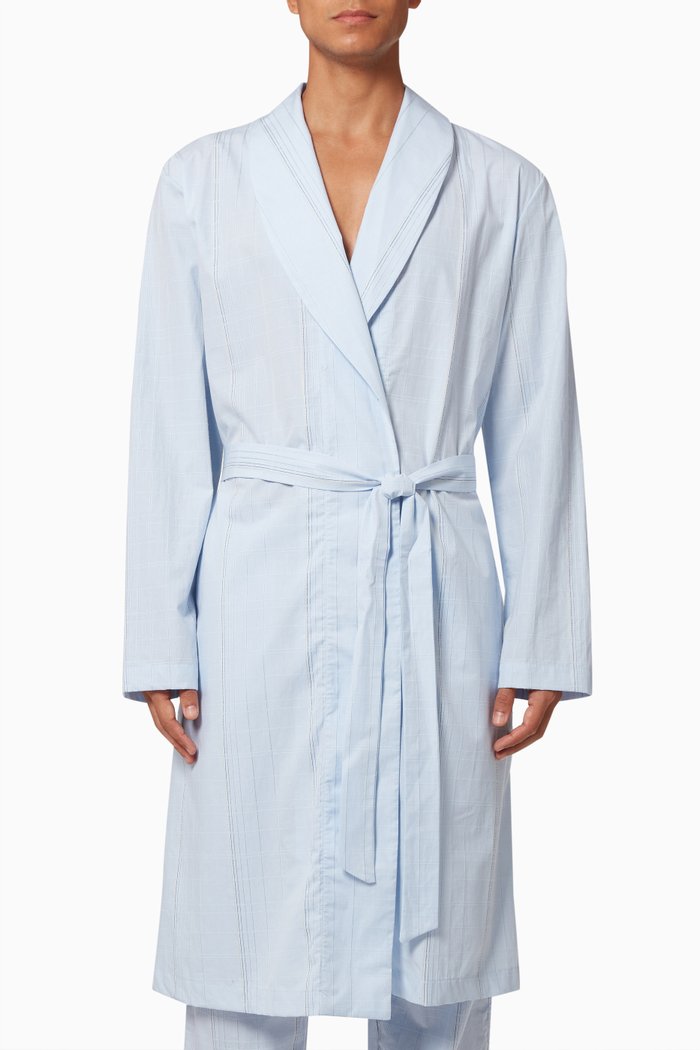 Aurel Robe in Cotton Poplin, Blue