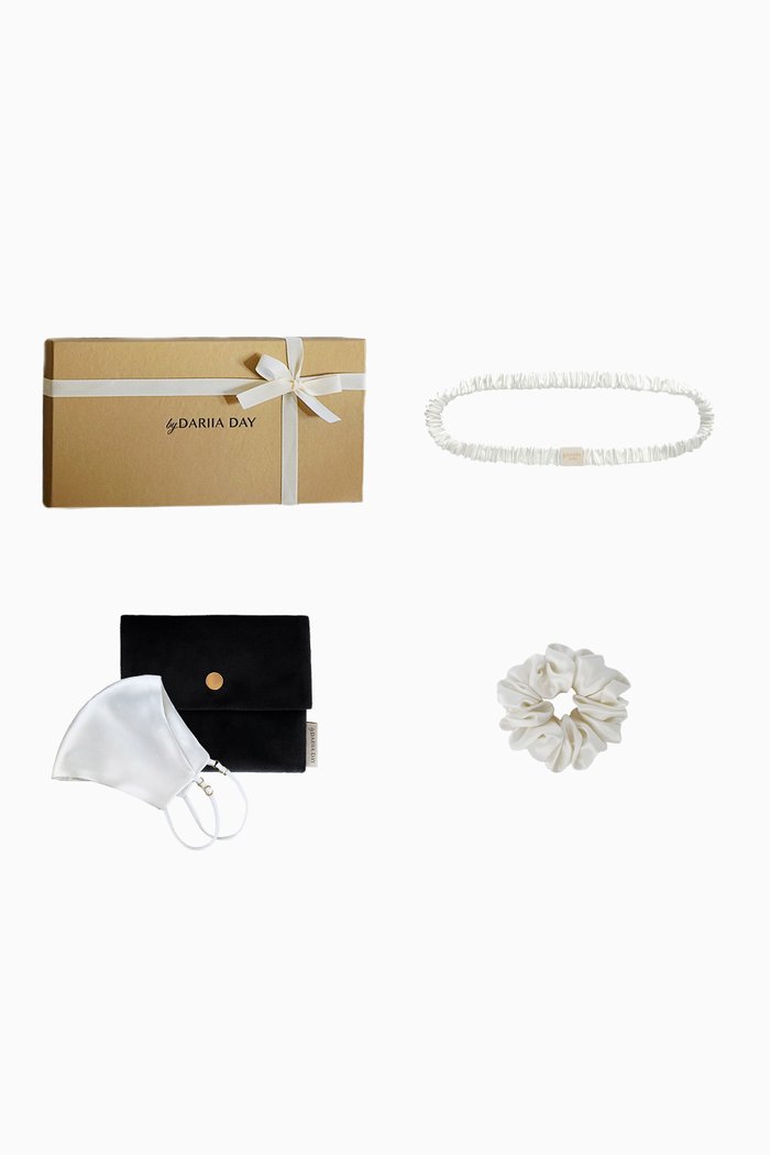 

Wedding Day Set in Mulberry Silk, Colourless