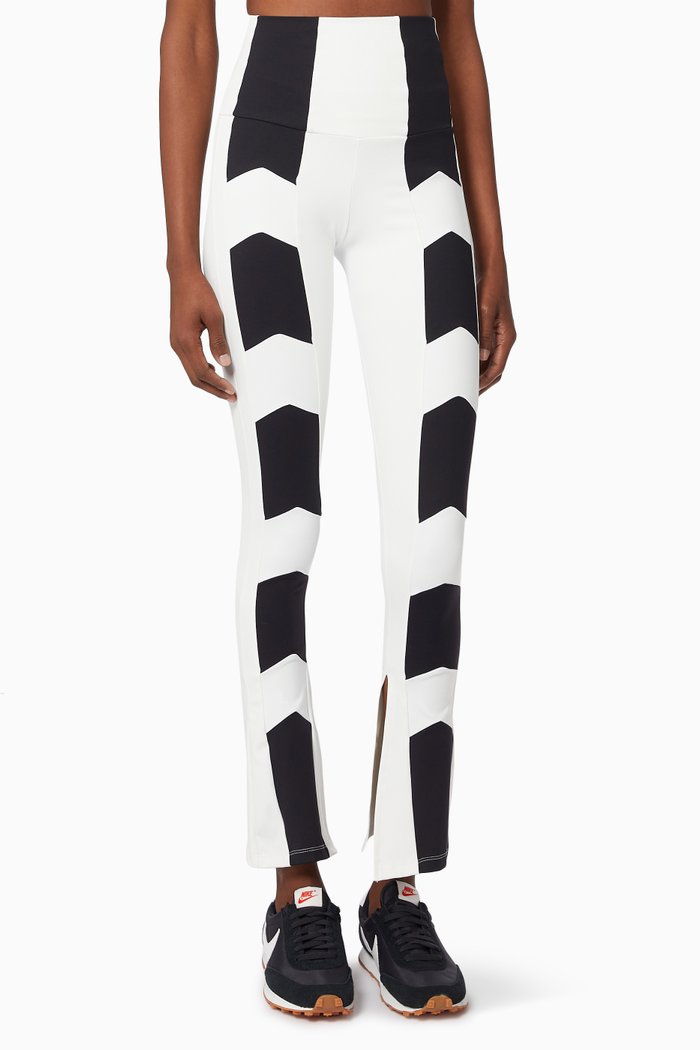 

Front Arrow Slit Leggings in Polyamide, White