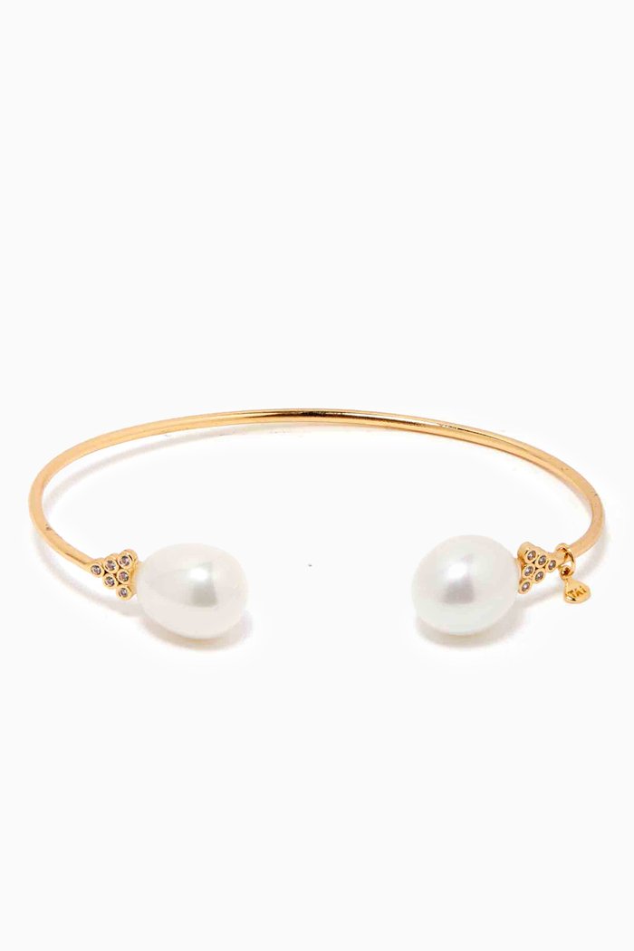 

Pearl Open Cuff, White