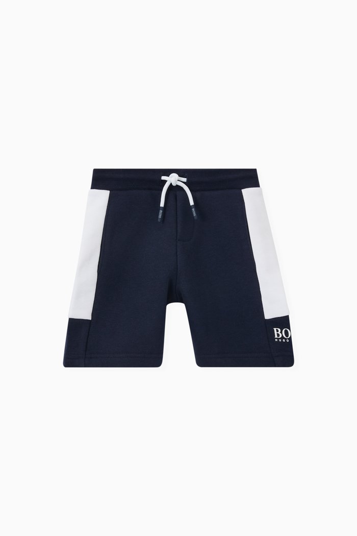 

Logo Print Shorts in French Terry, Blue