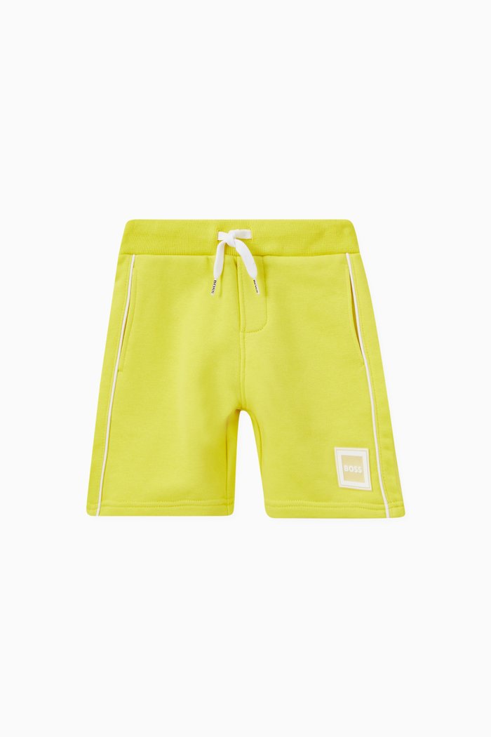 

Logo Patch Shorts in Cotton Blend, Yellow