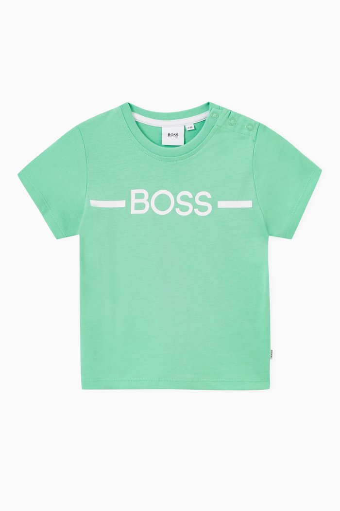 

Striped Logo Short Sleeve T-shirt, Green