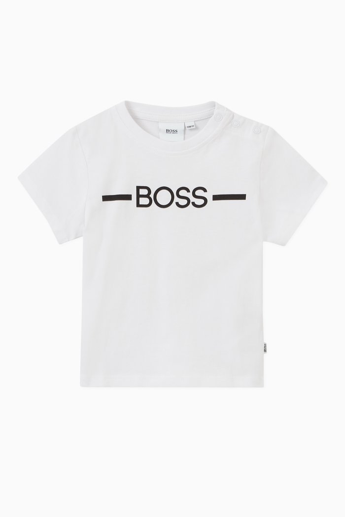 Striped Logo Short Sleeve T-shirt, White