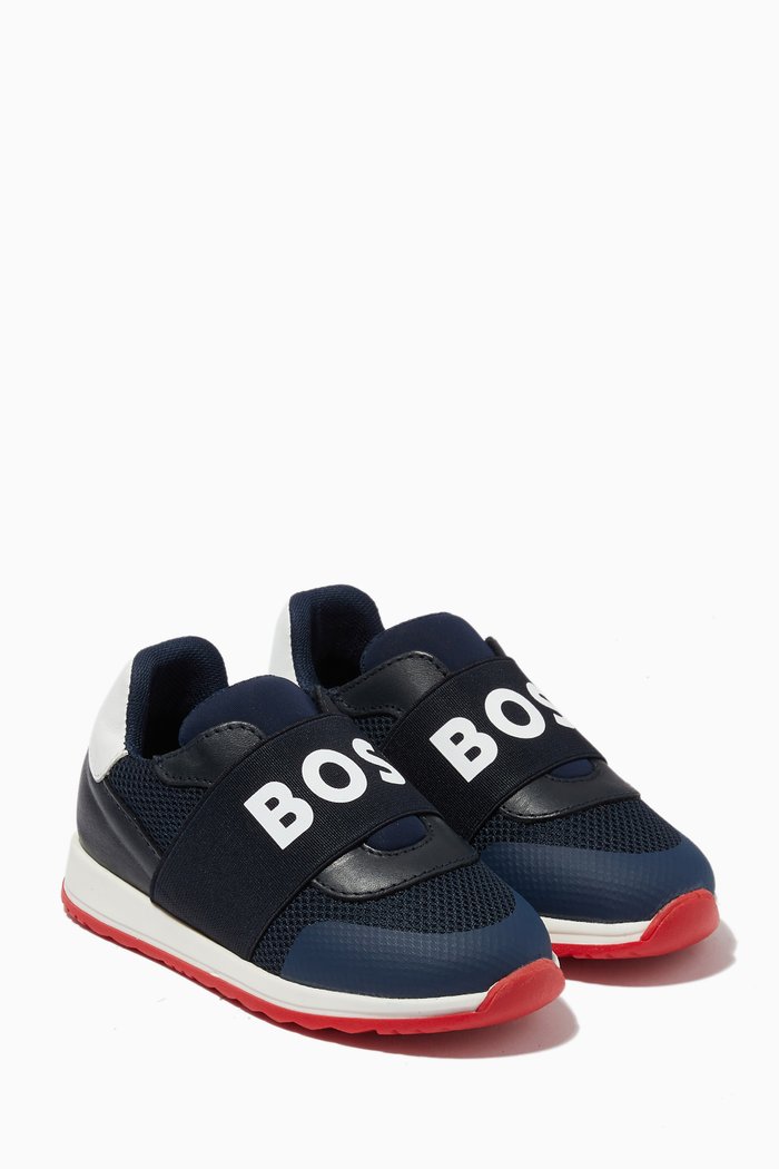 

Kid's Logo Mesh Trainers, Blue