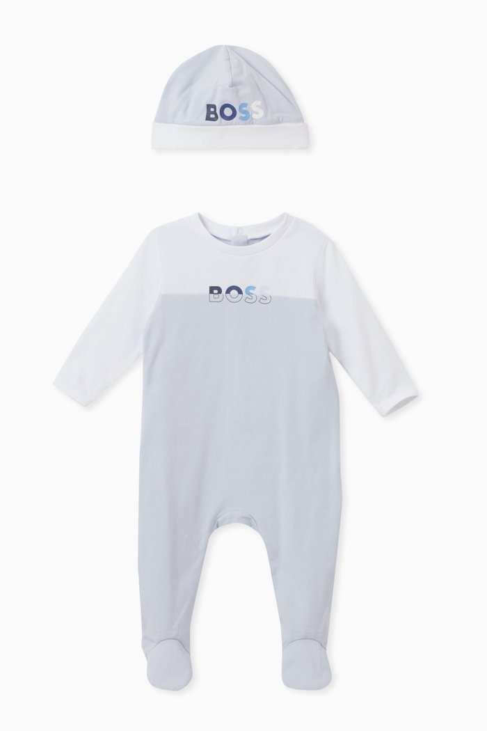 

Logo Print Pyjama Set, Blue