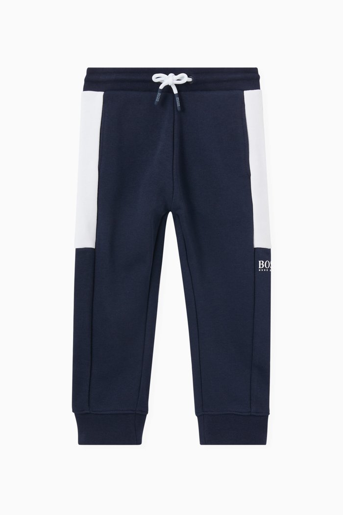 

Logo Print Sweatpants in Cotton Blend, Blue