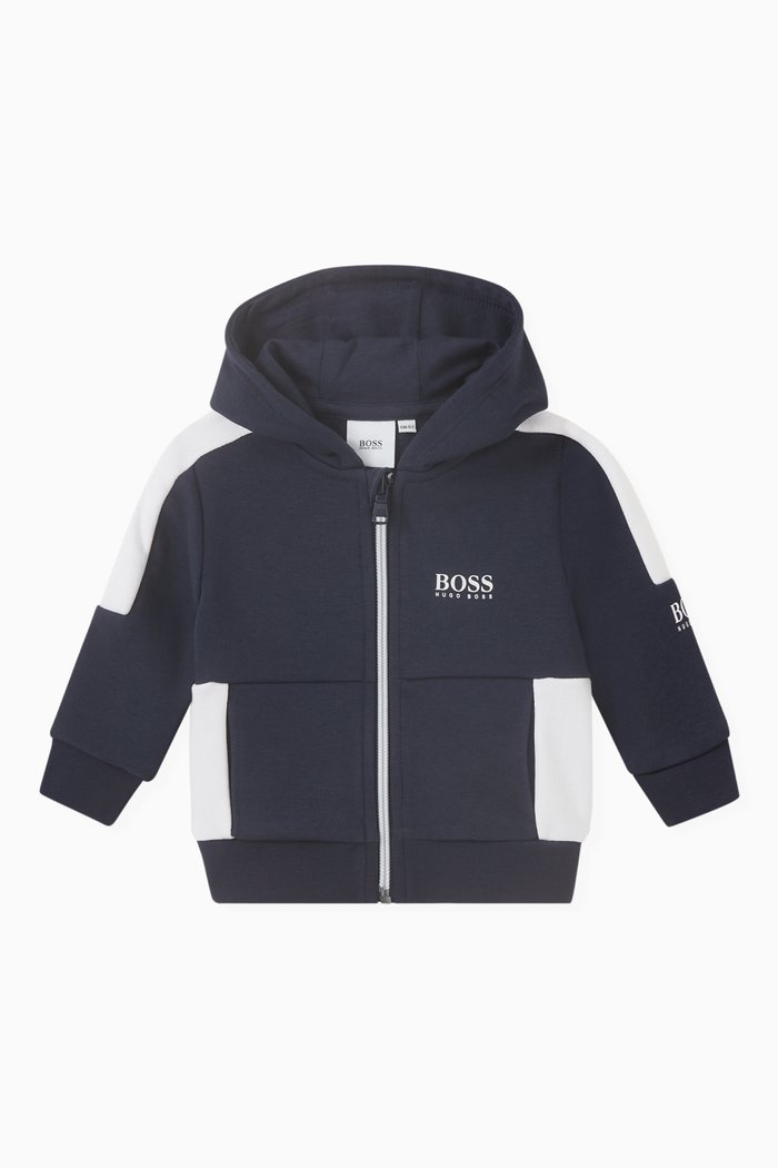 

Hooded Sweatshirt in Cotton, Blue