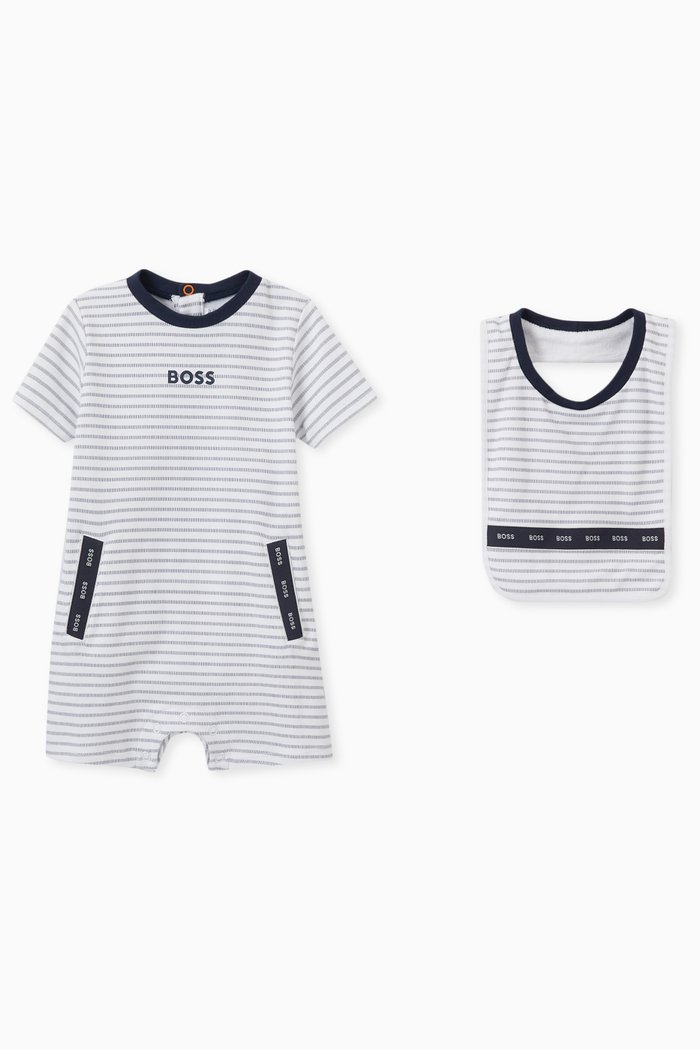 

Striped Romper, Set of 2, White
