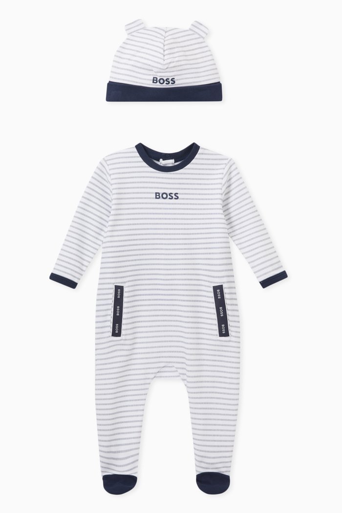 

Logo Print Pjyama Set in Cotton, White
