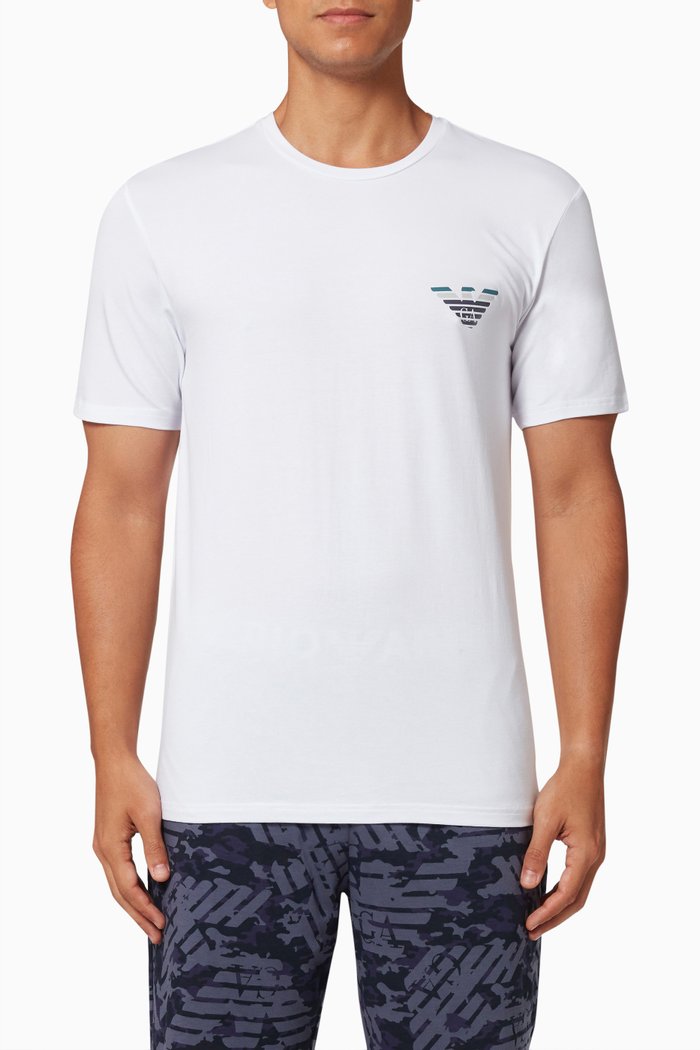 

EA Eagle T-shirt in Cotton, White