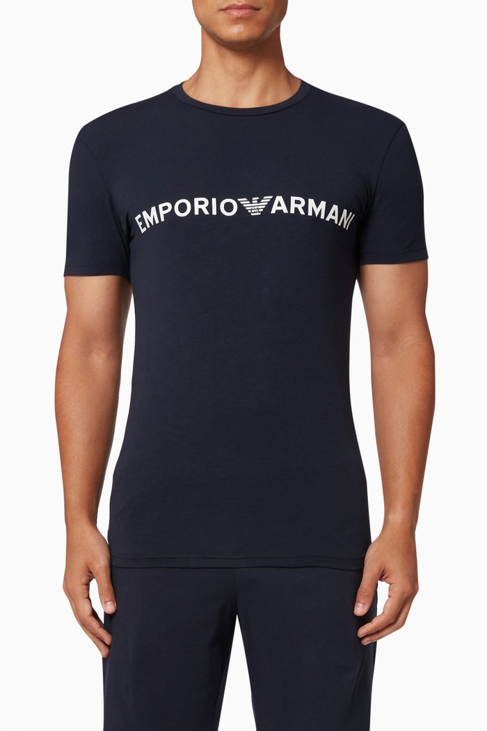 

T-shirt in Cotton Jersey, Blue