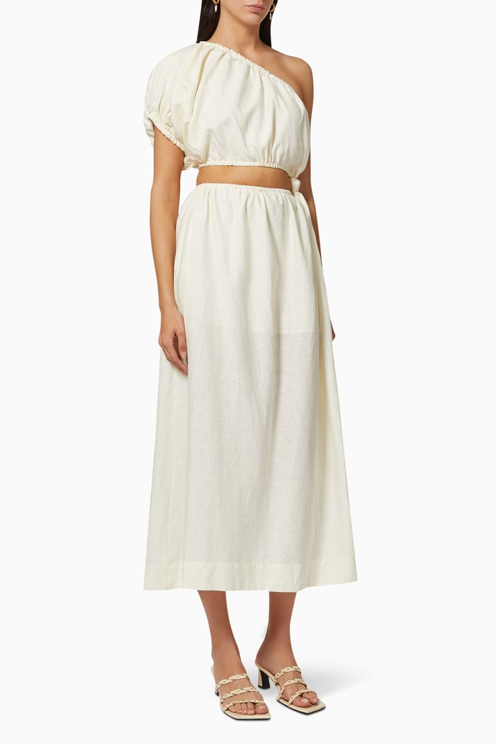 

One Shoulder Dress, White