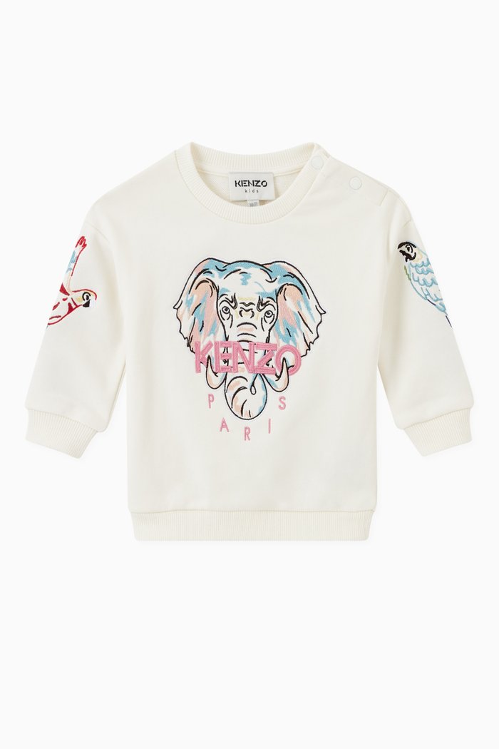 

Elephant Sweatshirt in Stretch Cotton, Neutral